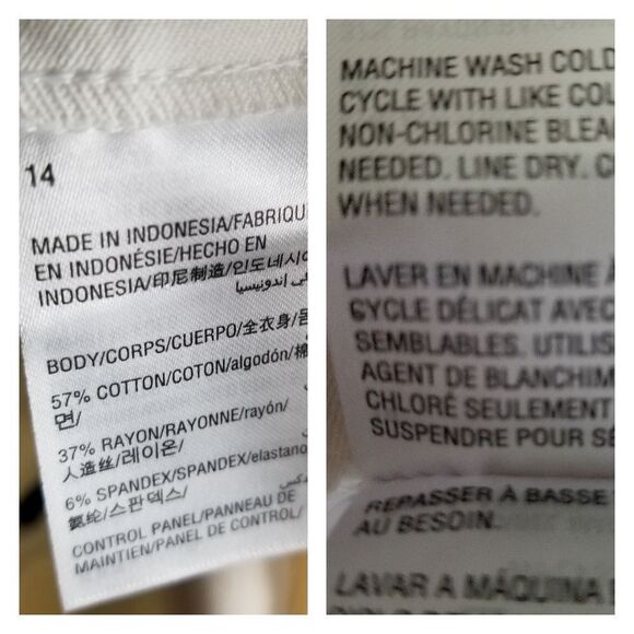 Alfani White Slim Leg‎ Tummy Control Pants Size 14 - Picture 14 of 14